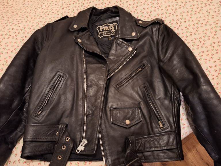 Leather motorcycle jacket