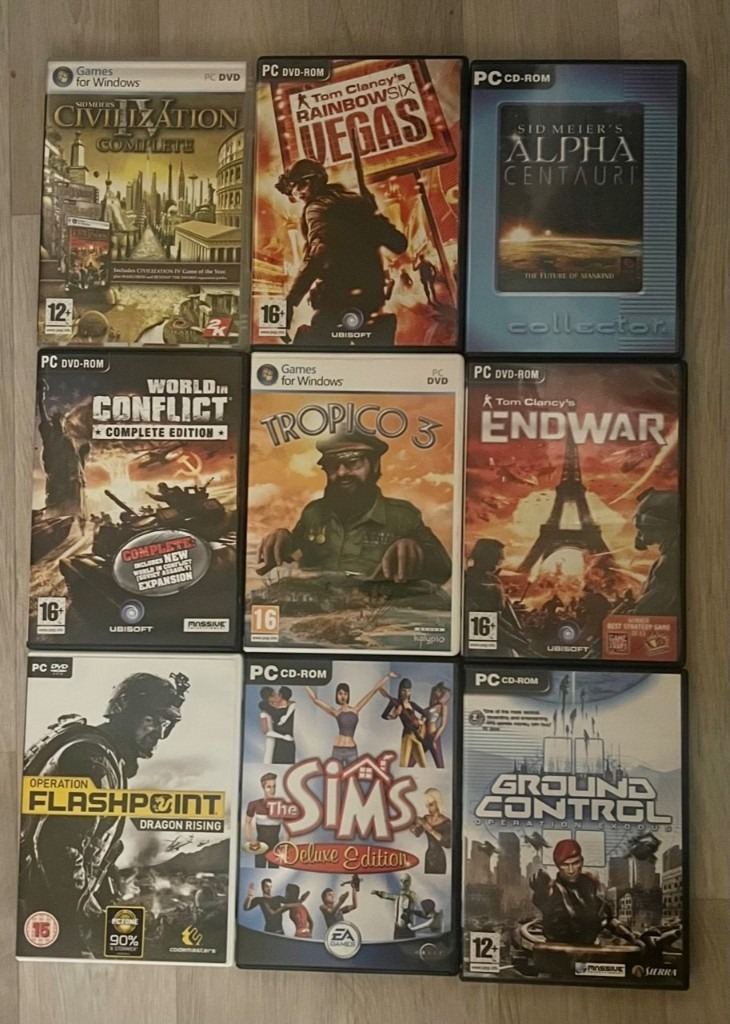 PC games, available separately, all as per the photo