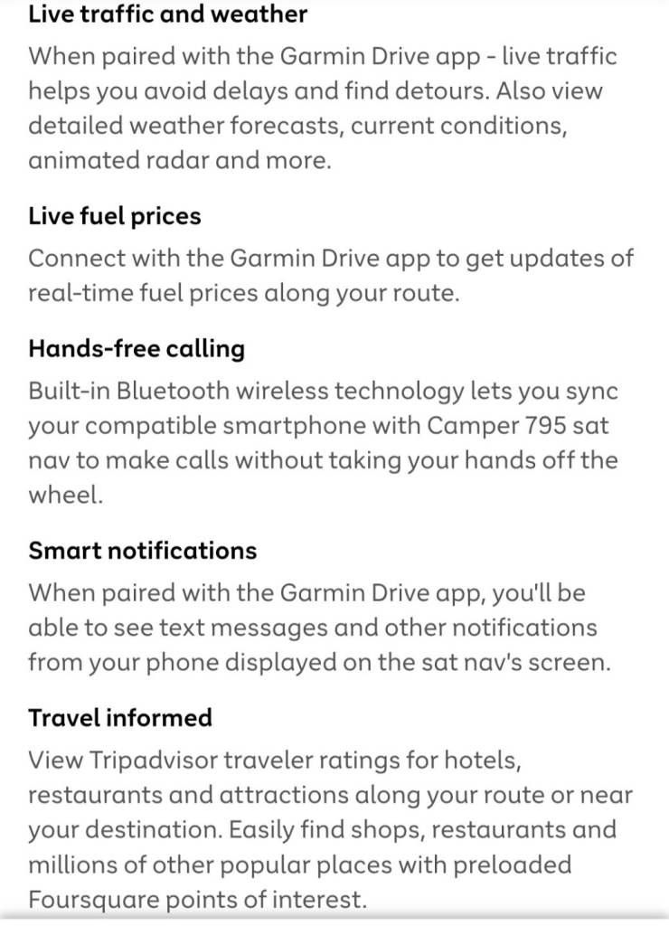 Garmin 795, EU, GPS Sat Nav