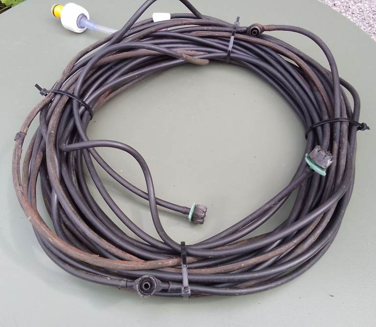 17+ METRES MICRO HANGING BASKET IRRIGATION+GARDEN HOSE CONNECTOR & STOPCOCK-NEEDS SLIGHT ATTENTION