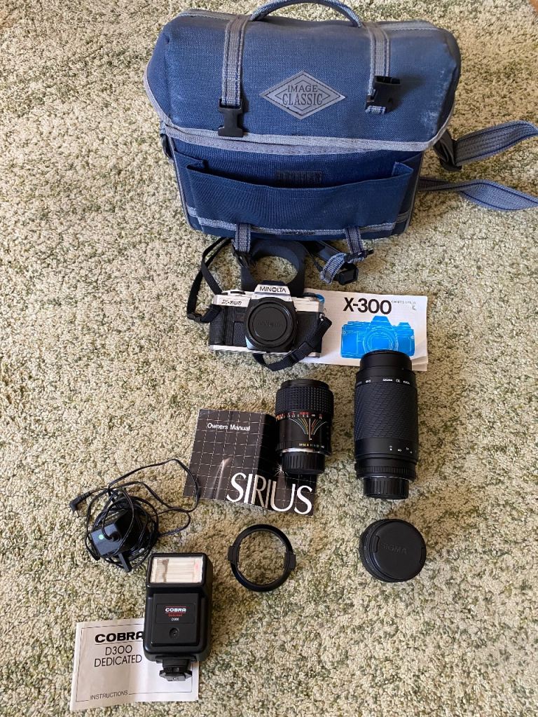 Assorted Camera Equipment and Bag