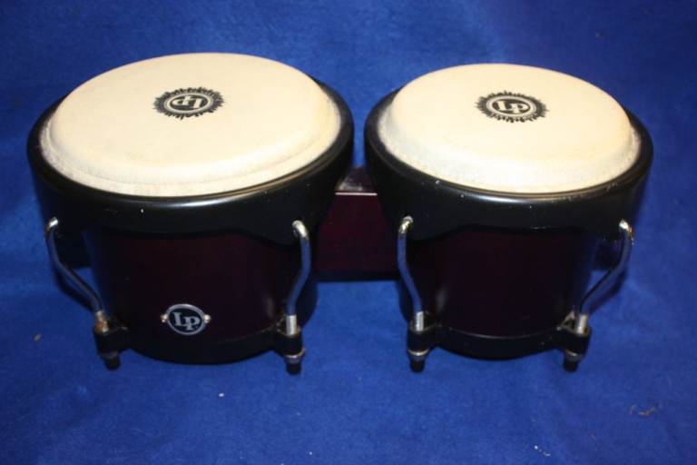 LP Fibreglass Bongo Drums ~ Dark Brown ~ 6.1/2in + 7.1/2in ~ Immaculate Condition ~ £90 ono
