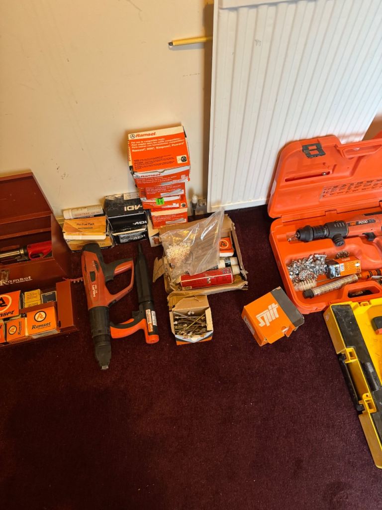 image for Ramsey and spit guns selection of hilti nails 