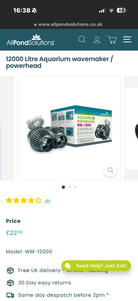 Fish tank aquarium wave maker 24W