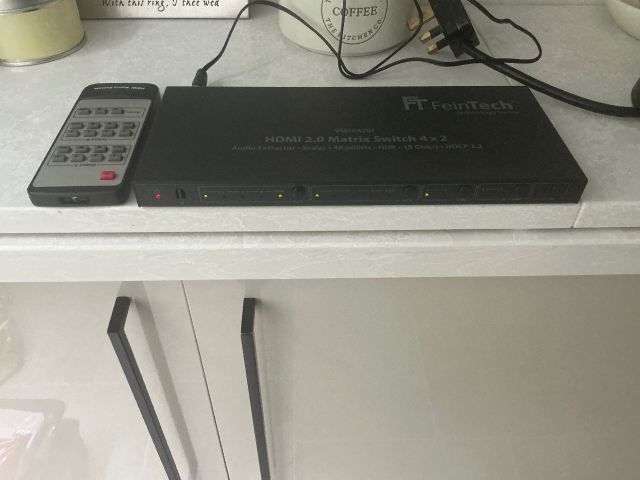 FeinTech VMS04201 HDMI 2.0 Matrix Switch 4x2 - As New | in High