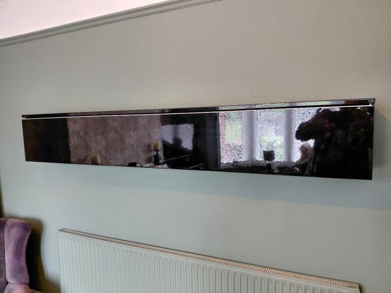 Ikea black gloss storage shelve with door
