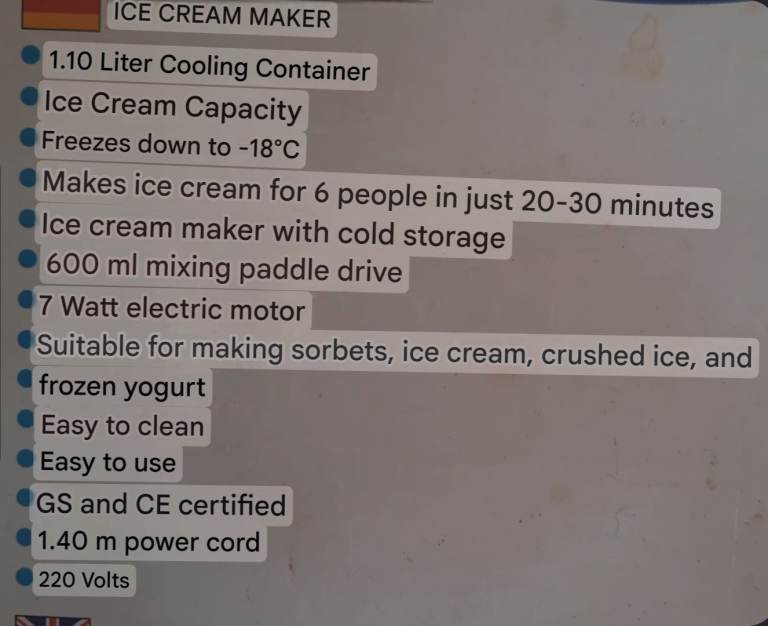 Ice cream maker manchine 
