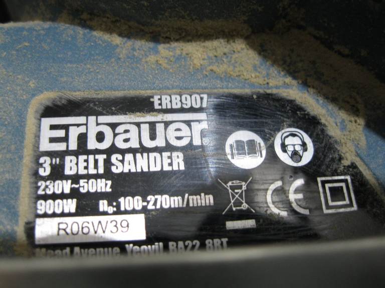 ERBAUER 3 INCH BELT SANDER ERB 907 LEICESTER LE4 5DJ