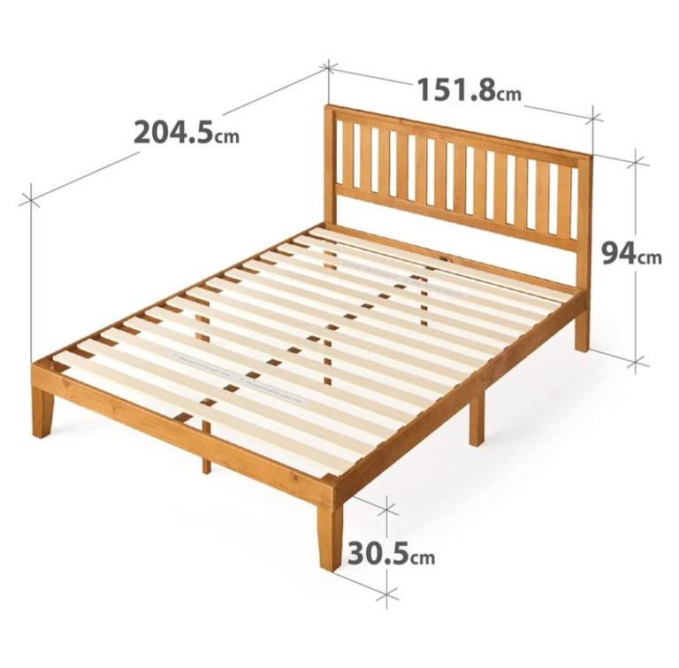 Double bed with mattress 