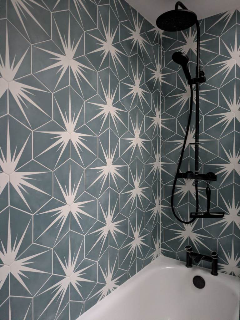 Lotus Green Hexagonal Tiles – Porcelain, Matt Finish – Brand New