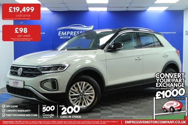 2024 24 VOLKSWAGEN T-ROC 1.0 TSI LIFE SUV 5DR PETROL MANUAL EURO 6 (S/S) (110 PS