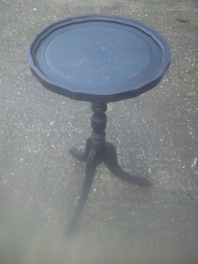 Upcycled, vintage, shabby chic, mahogany pedestal table.