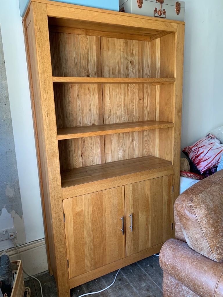 Solid oak bookcase