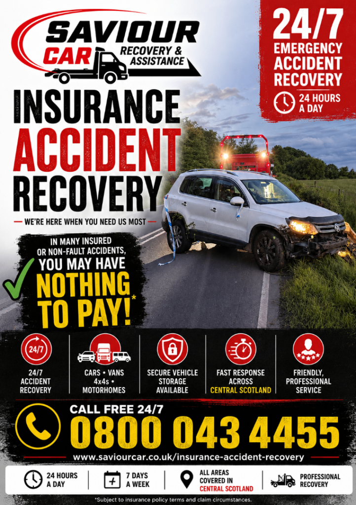 FREE Insurance Accident Recovery Falkirk | 24/7