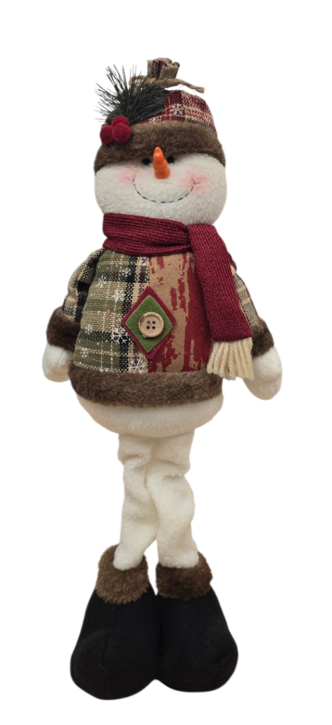 Snow Man Christmas Decor | Decor Christmas Standing with Extendable Legs - Standing Figure