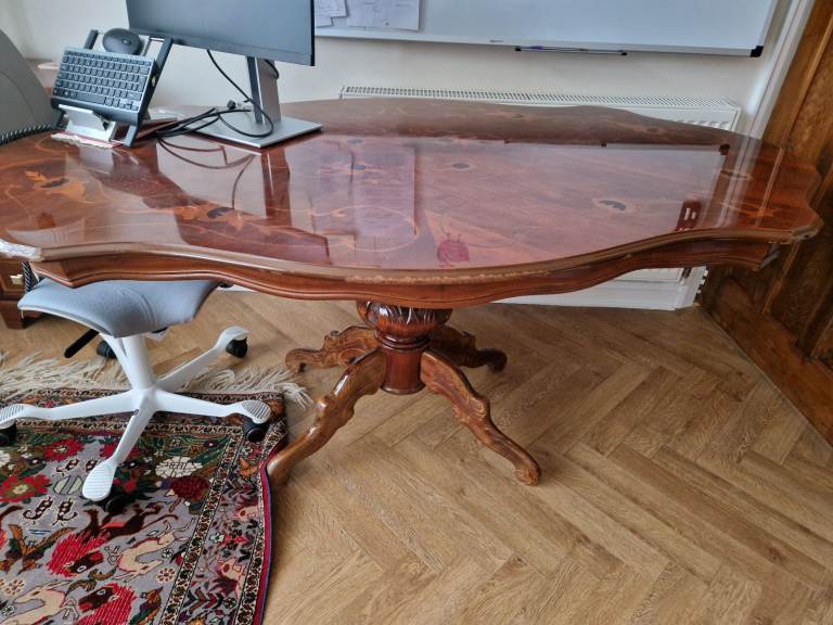 Antique style dark wood table