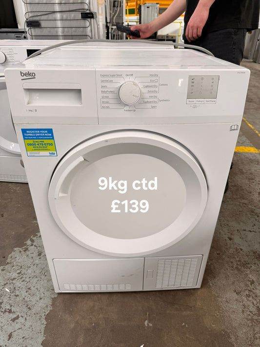 Beko 9kg condenser dryer 🌟 Free Delivery 🌟 120 Days Warranty 🌟 