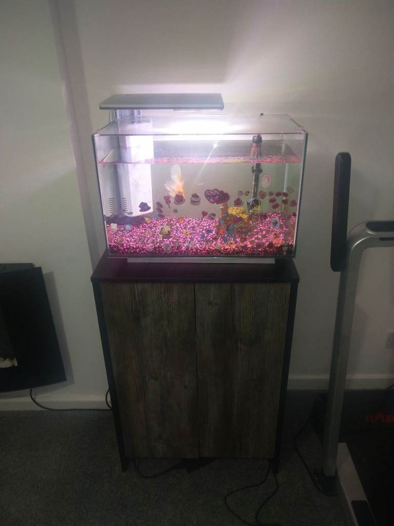 Superfish Scaper 60L Aquarium Set + Matching Design Cabinet Stand (Black / Pasadena Grey)