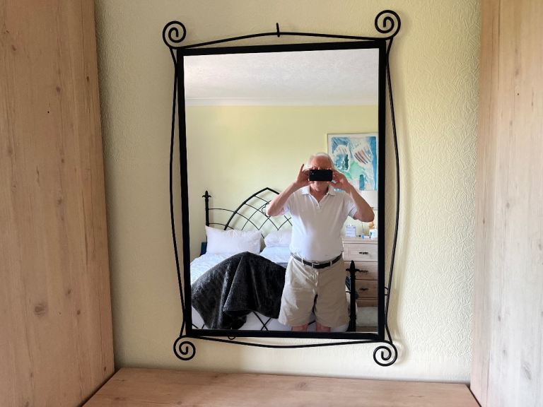 Wrought iron hand forged mirror