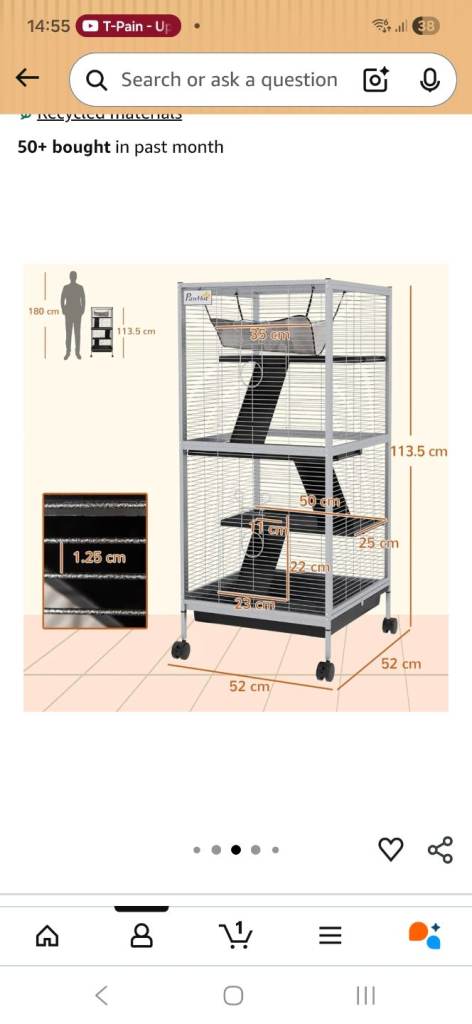 Animal cage. Suitable for rat/ferret etc