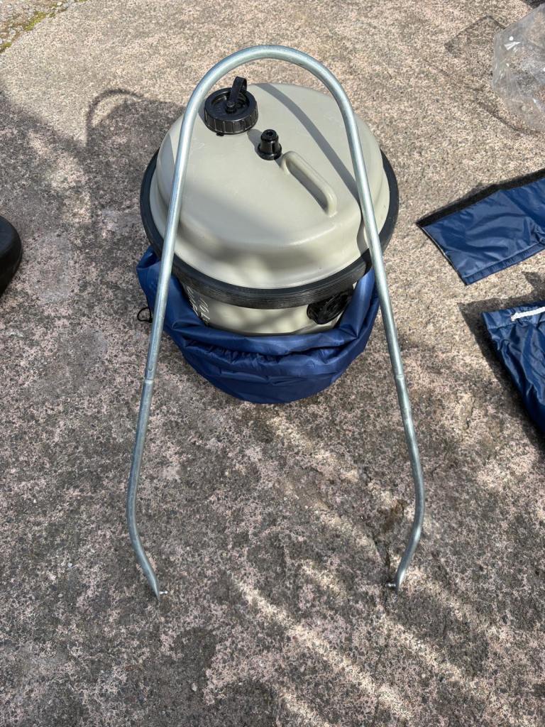 Caravan water and waste container
