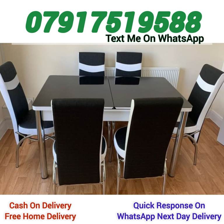 Beautiful Turkish Dinning Table with 6 and 4 chairs.