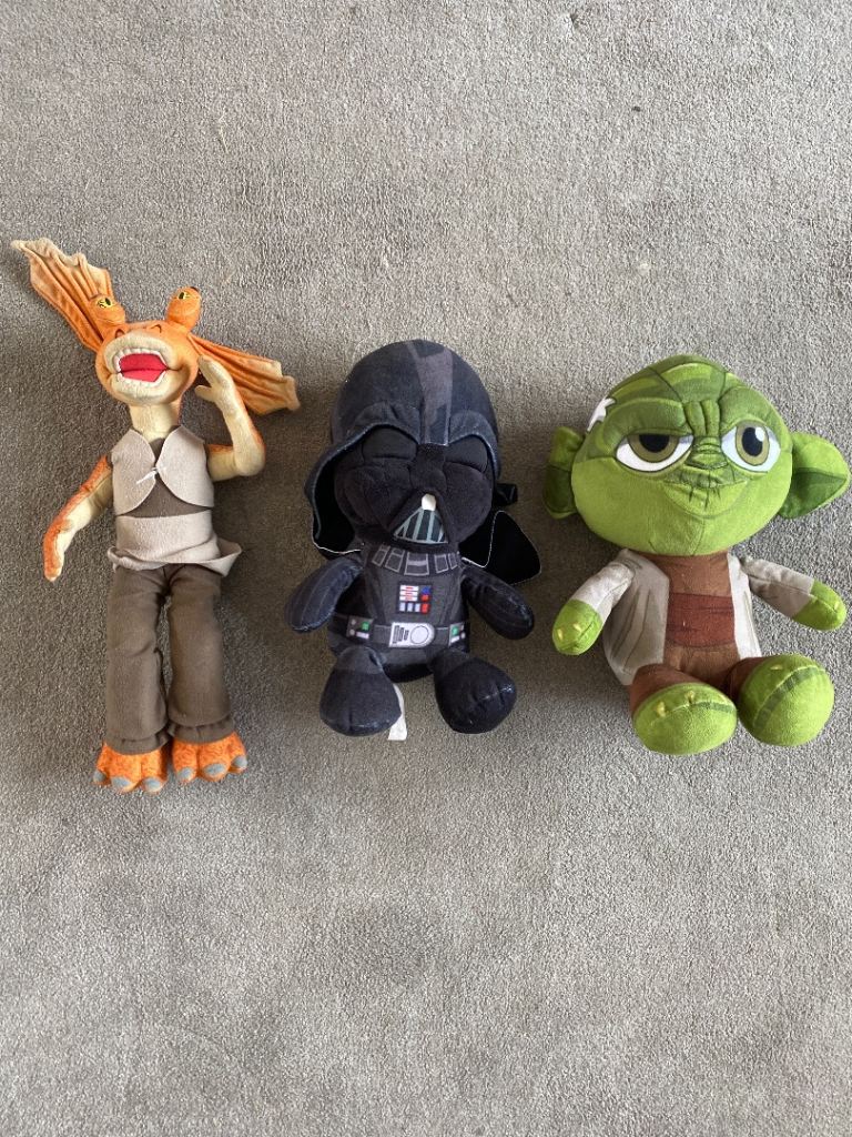 Star Wars Soft Toy Bundle – Darth Vader, Yoda & Jar Jar Binks