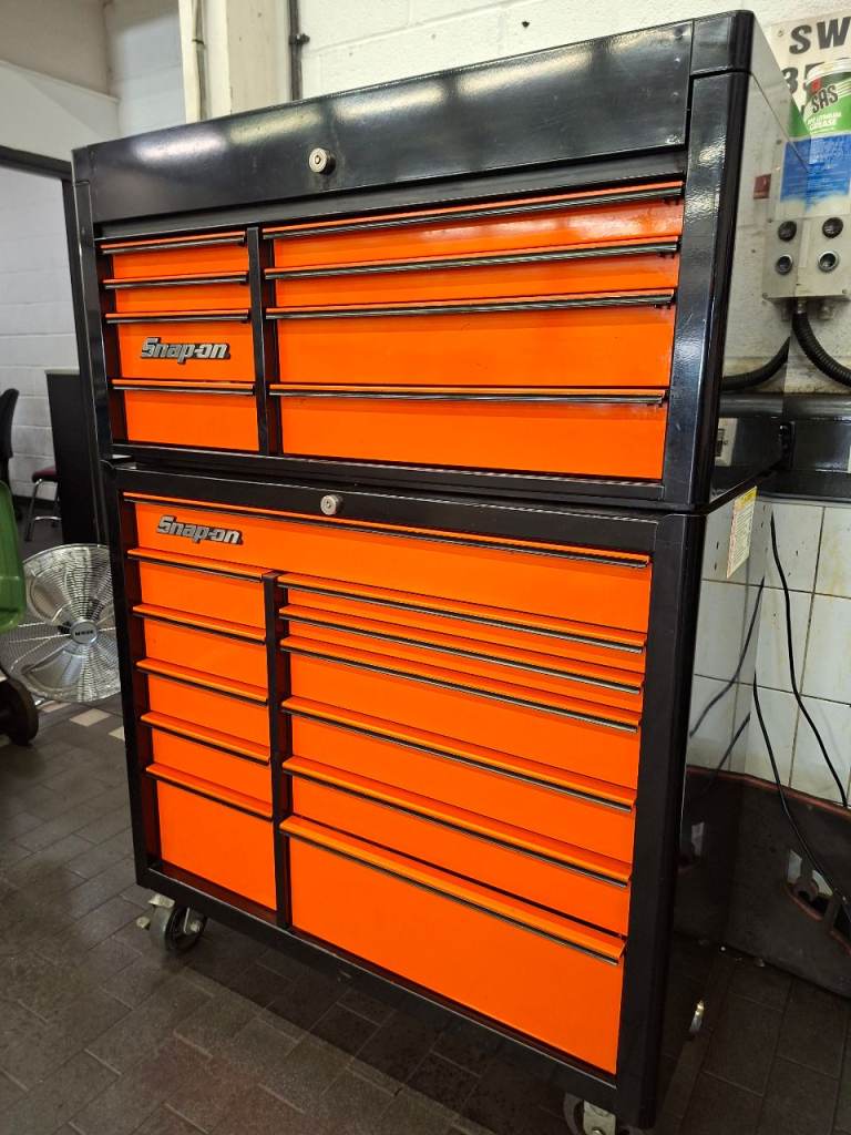 Snap-on Tool Storage Chest and Cabinet – Black and Orange