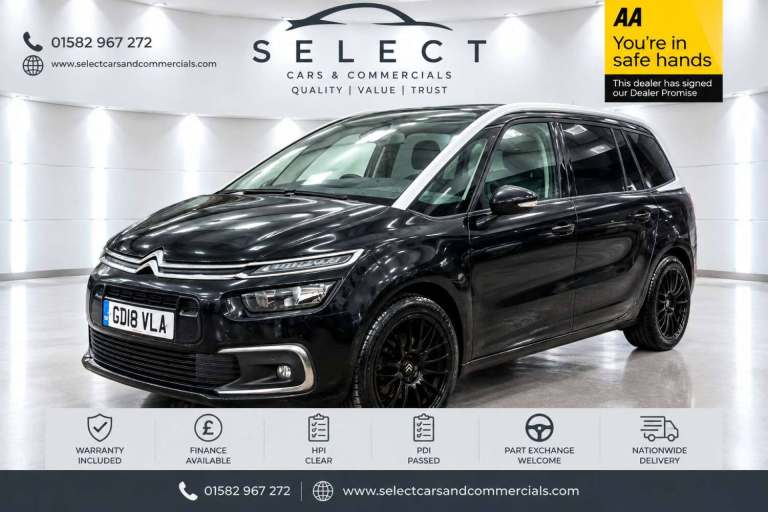 2018 Citroen C4 1.6 C4 Grand Spacetourer Flair Blue HDi S/S Auto 5dr MPV Diesel Automatic