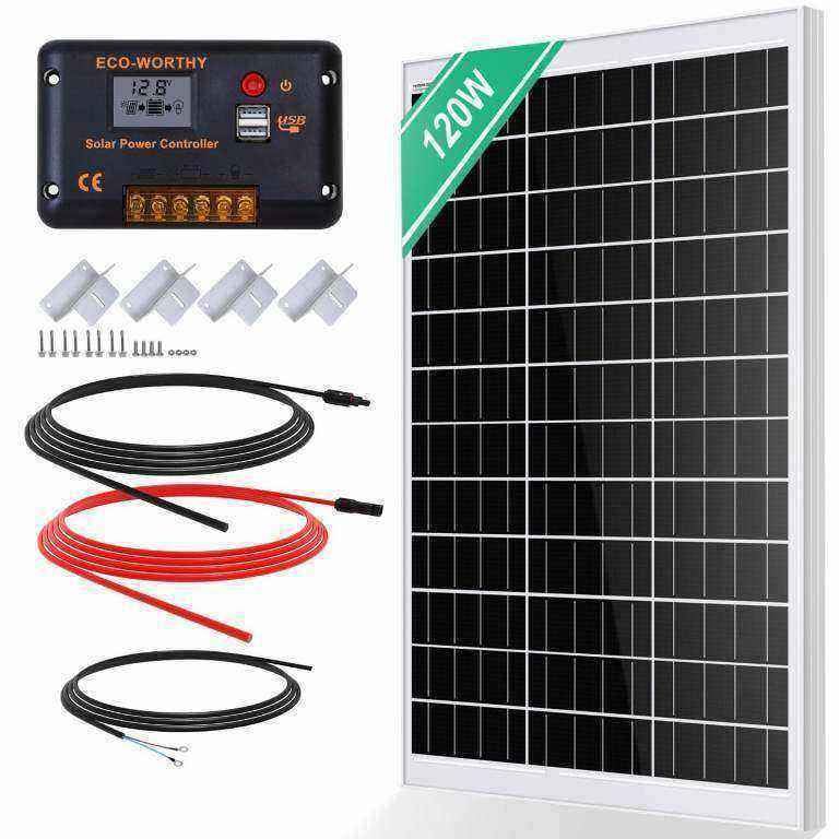 New 360 Watts Solar Kit (3 x 120W, 12V Monocrystalline Solar Panels And 30A Charge Controller)