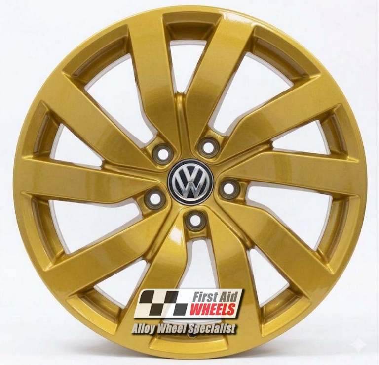 R672GL Swap VW GOLF MK7 GTI 4X 18'' GENUINE MARSEILLE GLOSS MOTORSPORT GOLD ALLOY WHEELS