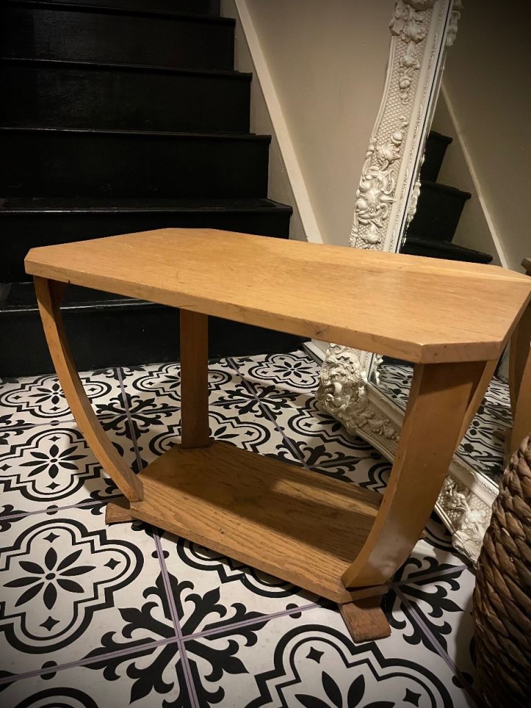 Vintage art deco bow legs coffee table 