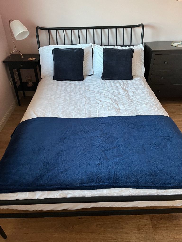 Habitat double bed frame and mattress