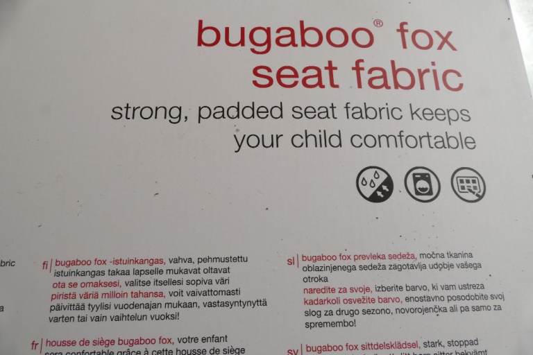 BUGABOO FOX SEAT FABRIC STEEL BLUE  NEW AND BOXED