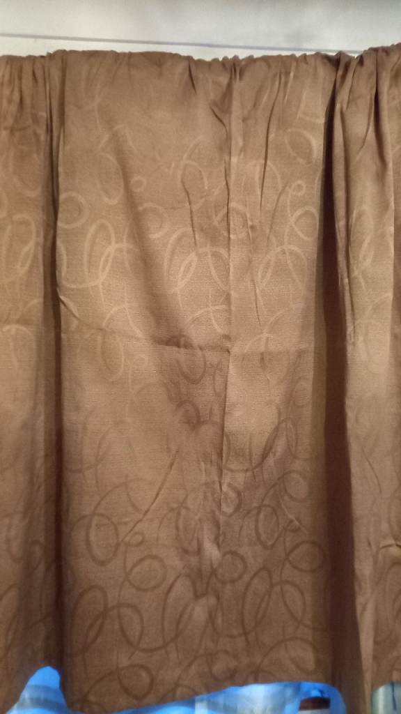 Dunelm 2 pairs black-out lined curtains green leaf pattern
