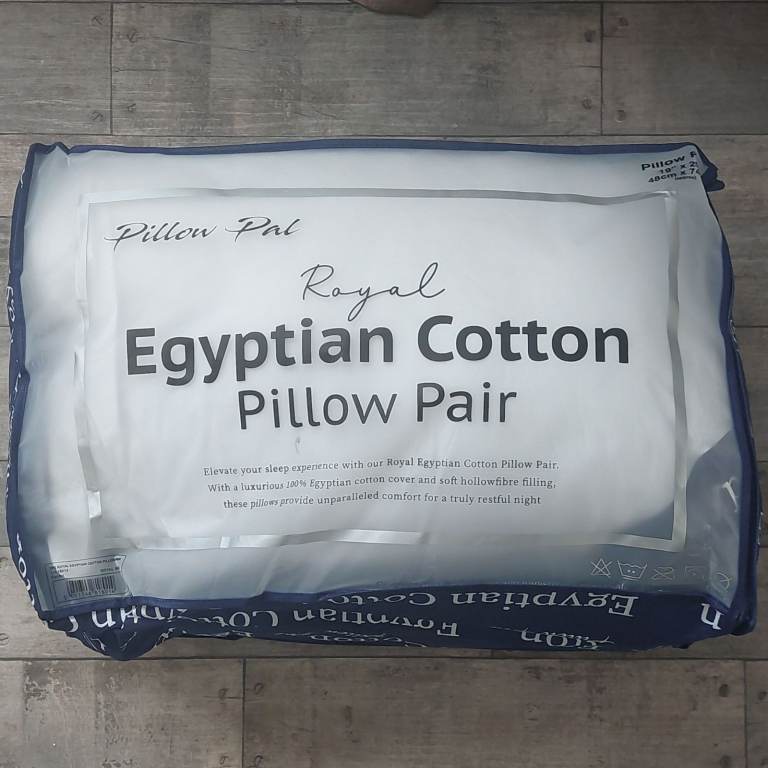 Pillow Pal Royal Egyptian Cotton Pillow Pair - Brand New