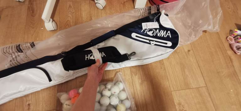brand new honma golf light carry bag, left hand women golf glove, golf balls