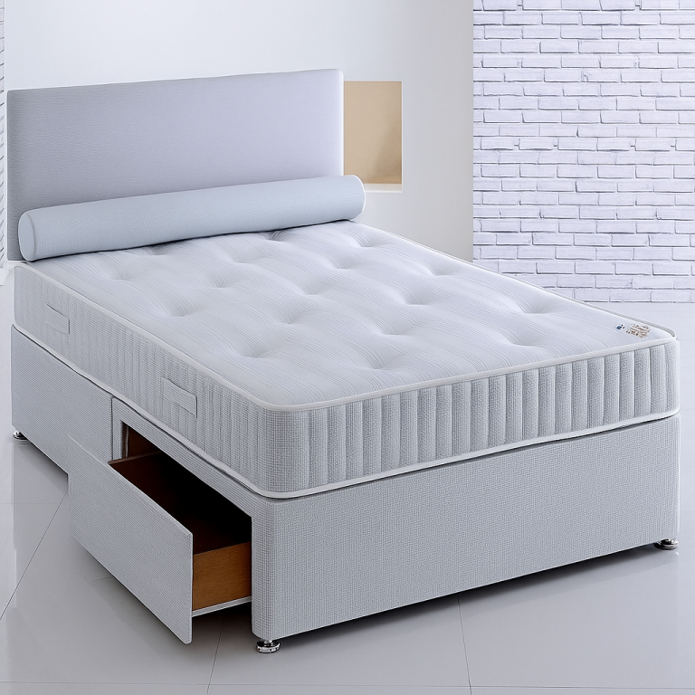 Premium Divan Bed with Mattress and Drawers for Elegant and Relaxing Bedroom Setup