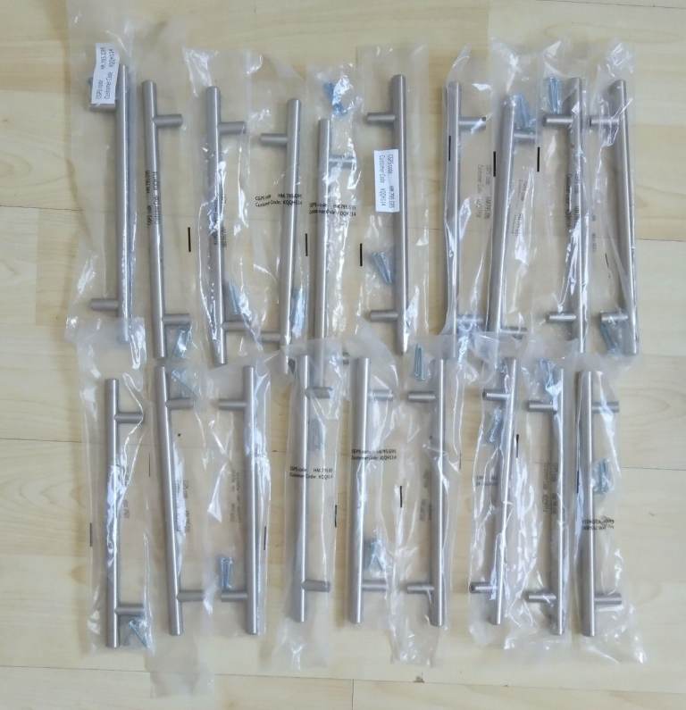 19 kitchen cabinet brushed nickel stainless steel T-bar handles 16cm HM.795.G95