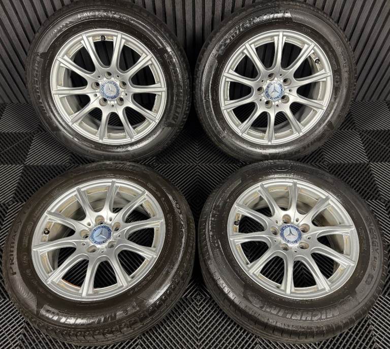 16'' GENUINE MERCEDES C CLASS W205 SILVER ALLOY WHEELS TYRES ALLOYS