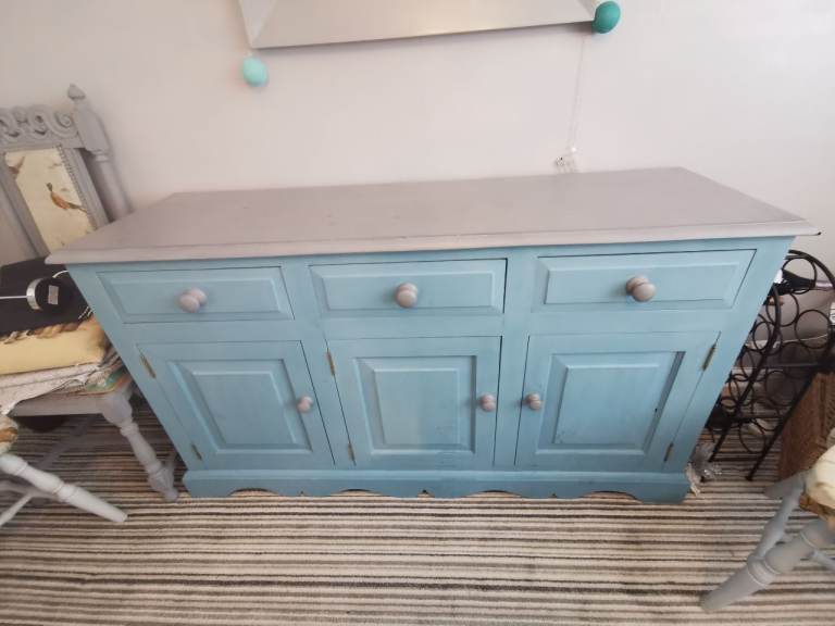 Blue and Grey painted sideboard