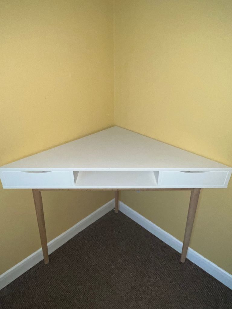 White Corner Desk 