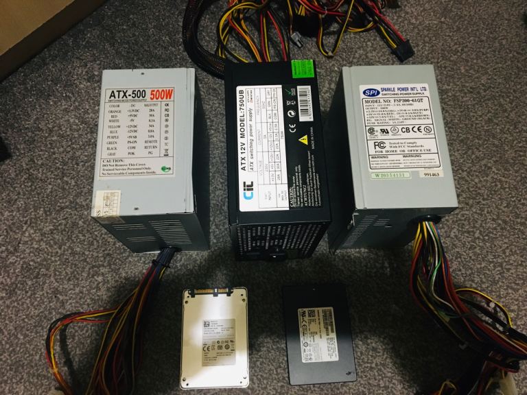 3 pc power supply/ 2 128 SSD hard drive 