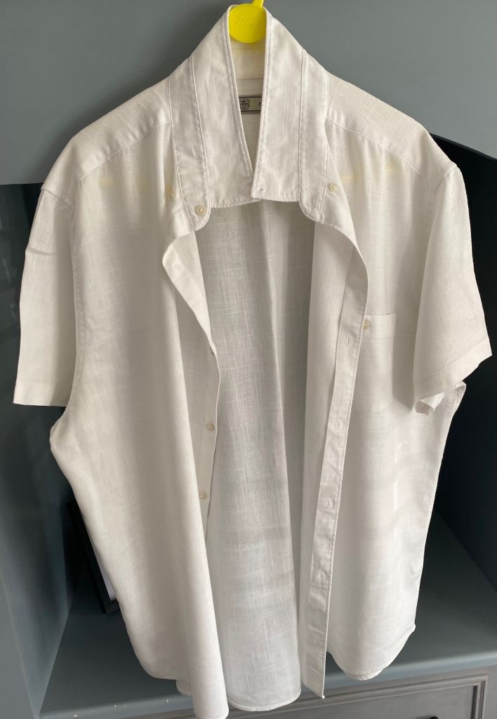 Next SP Men's White Linen Blend Shirt - XXL