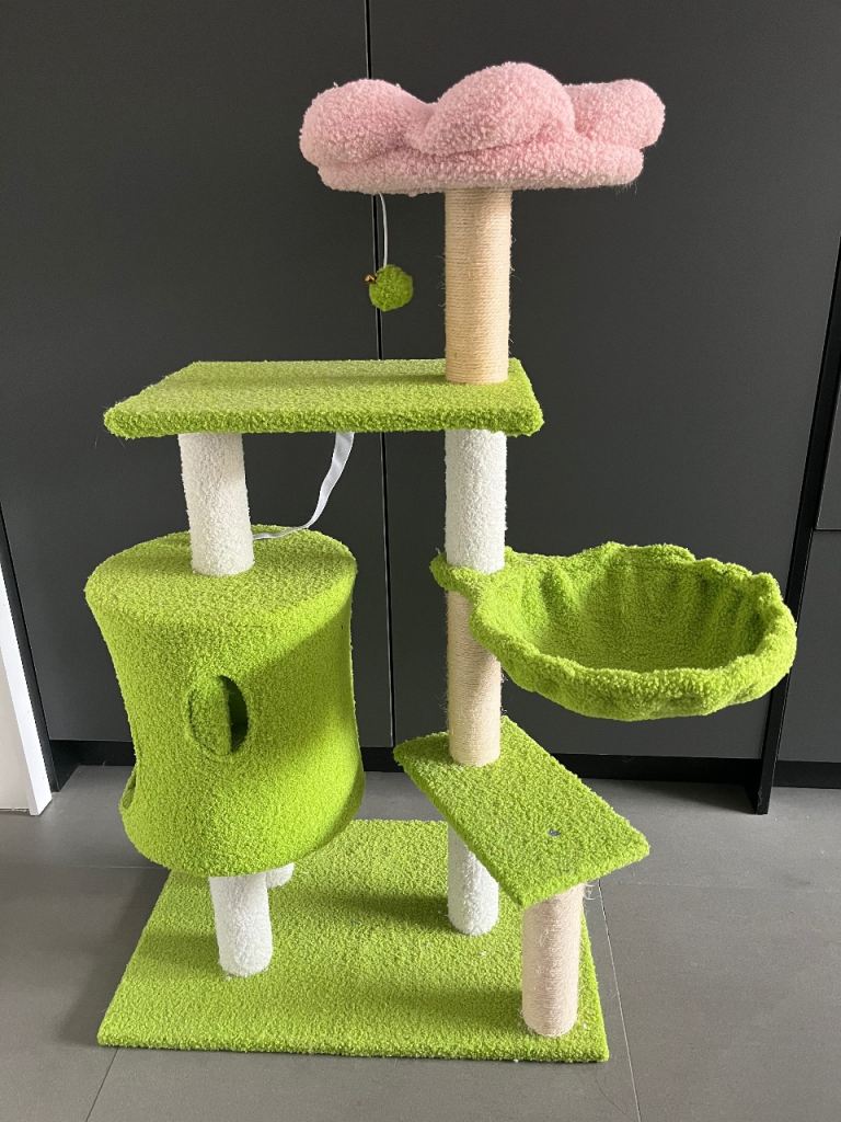 Green Cat Tree Activity Centre with Scratching Posts