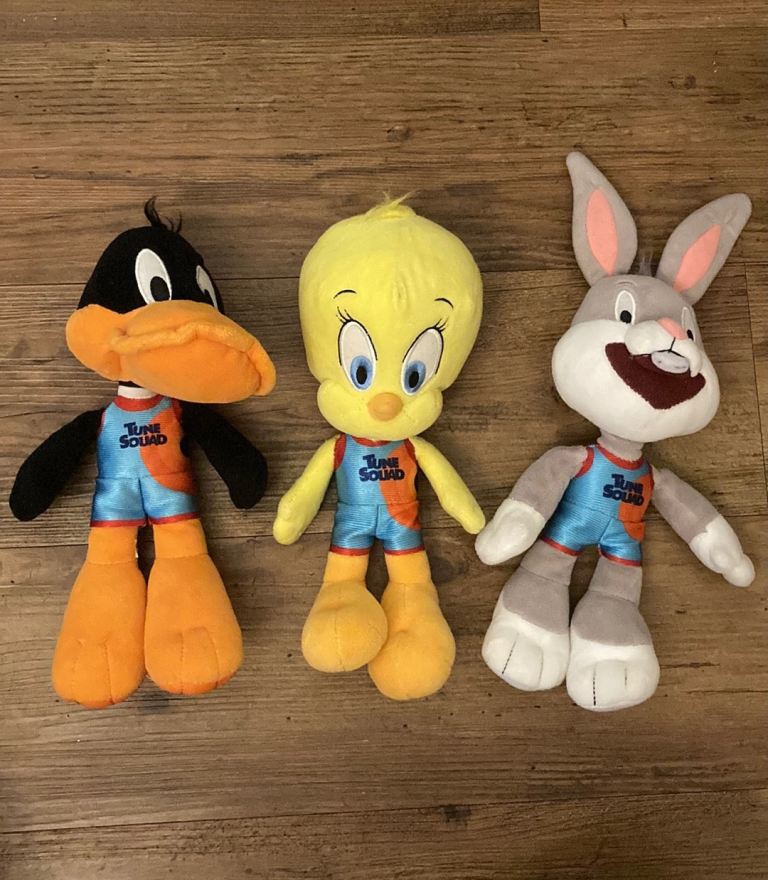 Looney Tunes 3 x Soft Toy Plush Daffy Duck Bugs Bunny Tweety Pie