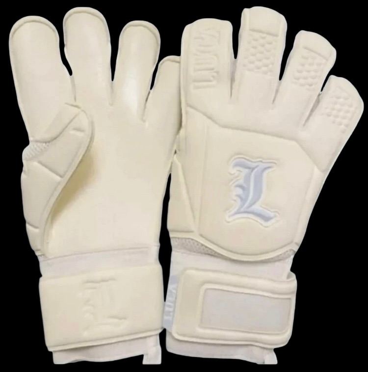 New Luca Goalkeeping ‘White Pro Roll’ Mens Goalkeeper Gloves UK Size 11