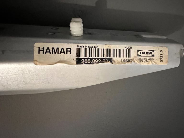 Heimdal Ikea metal bed frame  double size - silver 