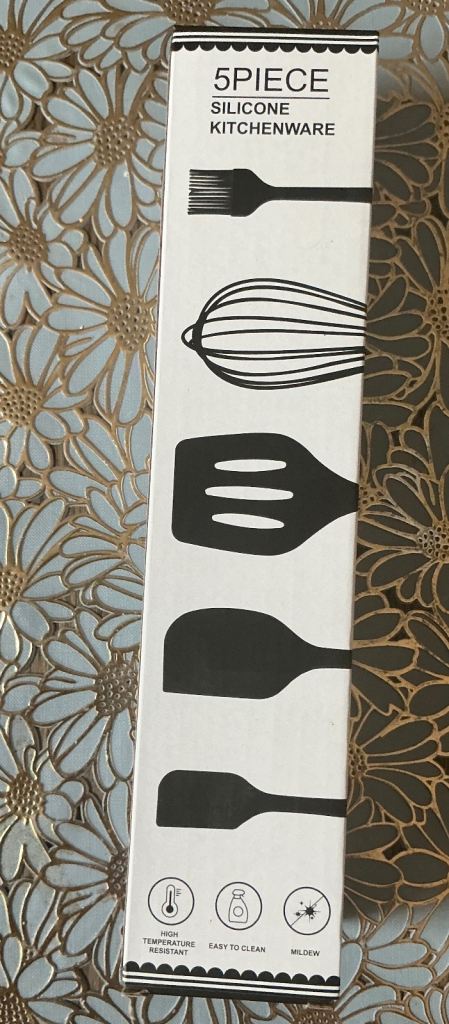 New 5 Piece Silicone Kitchenware Set – Black