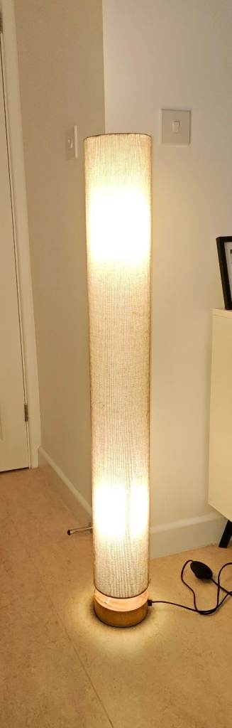 Modern Floor Lamp with Fabric Shade – As Good As New